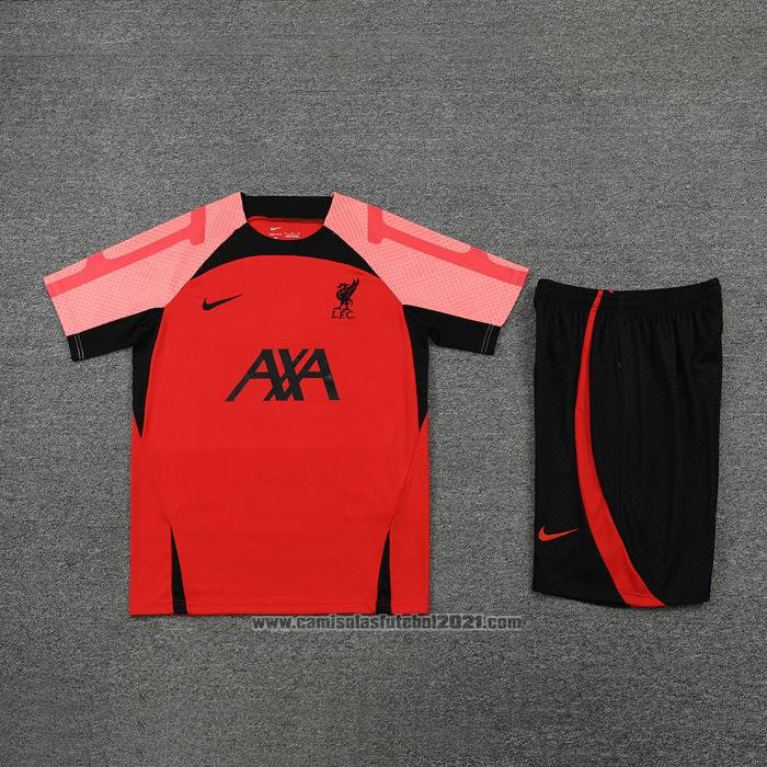 Fato de Treino Liverpool Manga Curta 2022-2023 Vermelho - Calcas Curta